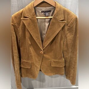 Zara Basic Corduroy Camel Blazer. Size 8